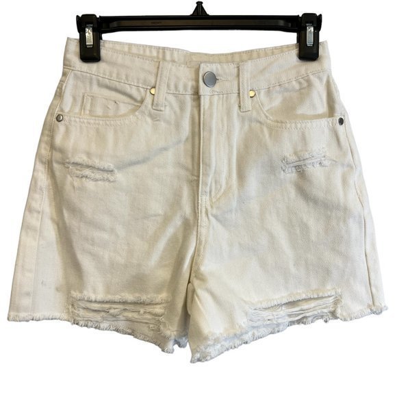NWOT BP Ripped‎ White Denim Shorts (25) - Picture 2 of 8